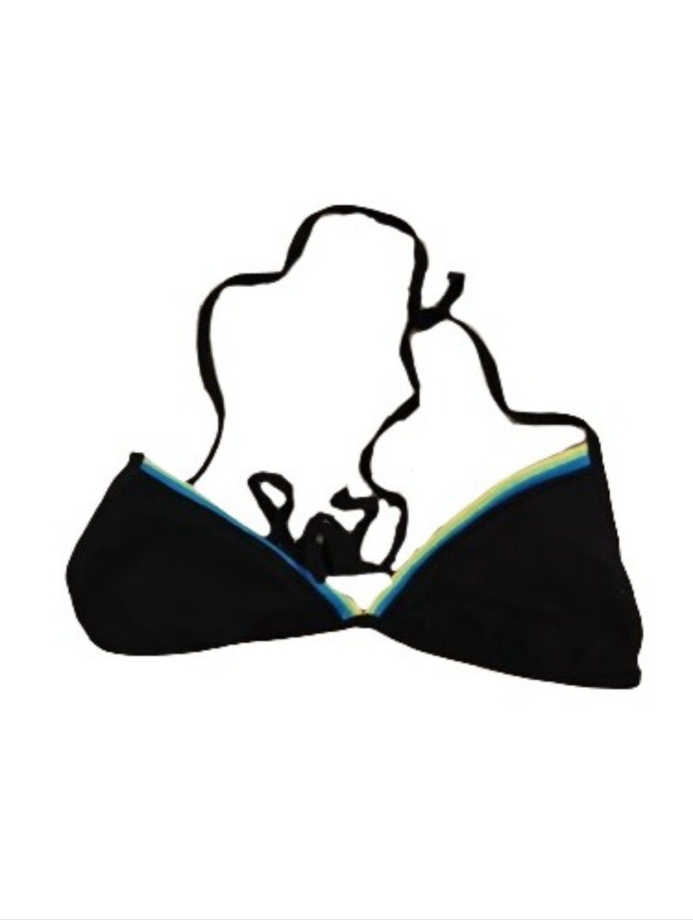 Vintage 1990s 200s Backflips Retro Trim Triangle Bikini Top Fits Sz S